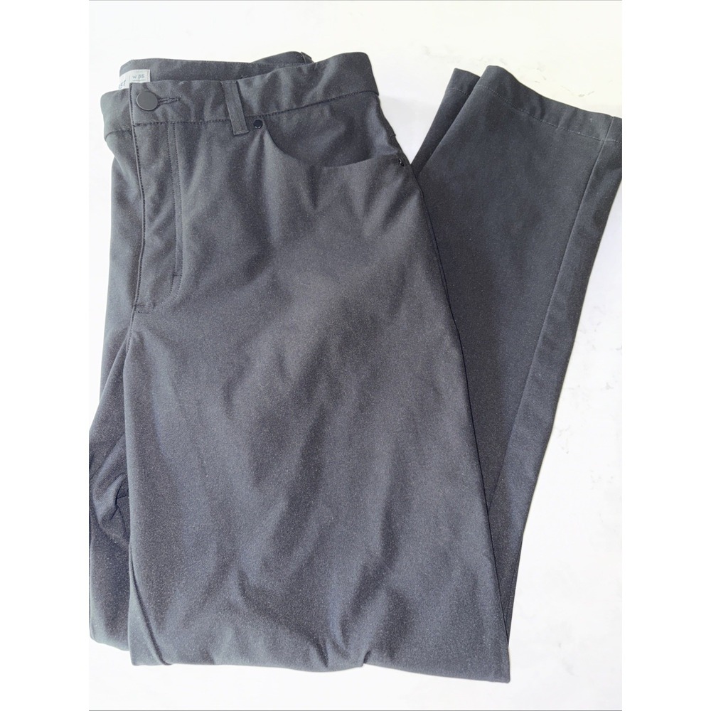 VRST men's 35x32 Commuter 4 Way Stretch Pants 5 Pocket‎ Golf Athletic Fit Black